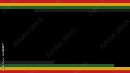 Black History Month animated frame for video editing,transparent Cinemascope  black history month abstract color frame, Cinemascope frame.
