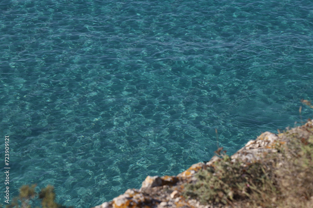 Turquoise sea water in Torre dell'Orso in Salento - Puglia - Italy