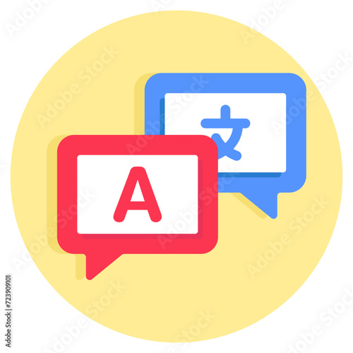      Vector design of language translator icon