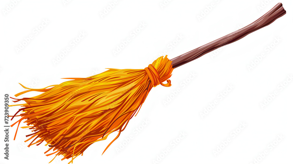 witch broom vector on white background witch broom vector on white background