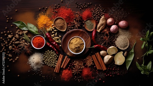 Herbs and spices baking kitchen