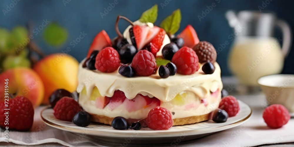 cheesecake with berries cheesecake with berries