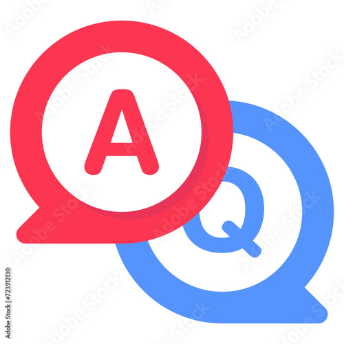 Unique design icon of question answer