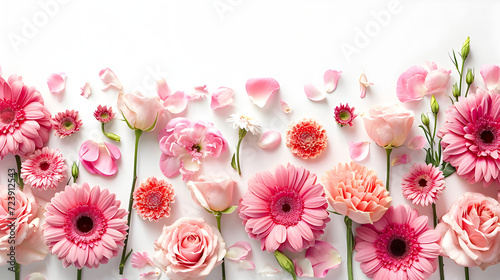 flowers background, generative ai photo
