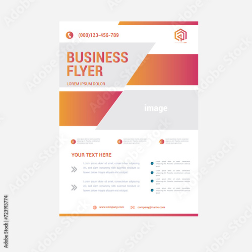 corporate gradient color business flyer 