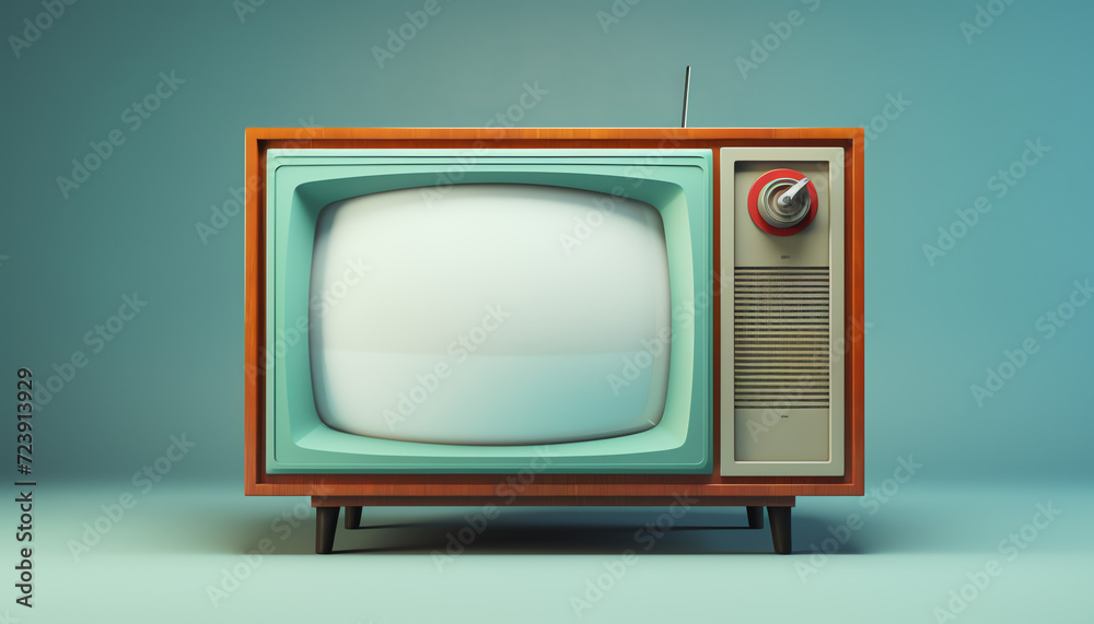 Realistic 3D Render of Television - Vintage Television
