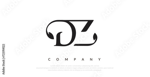 Initial DZ Logo Design Vector 