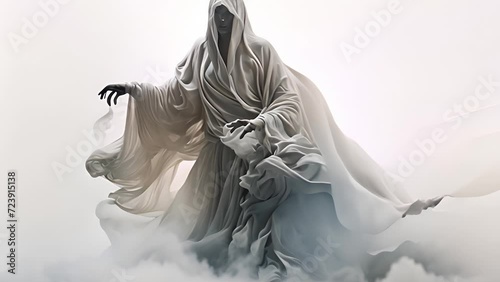 ghost figure levitating