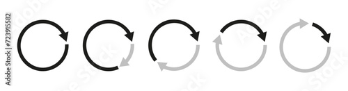 Circle arrows vector set.PNG Sign of synchronize and connection