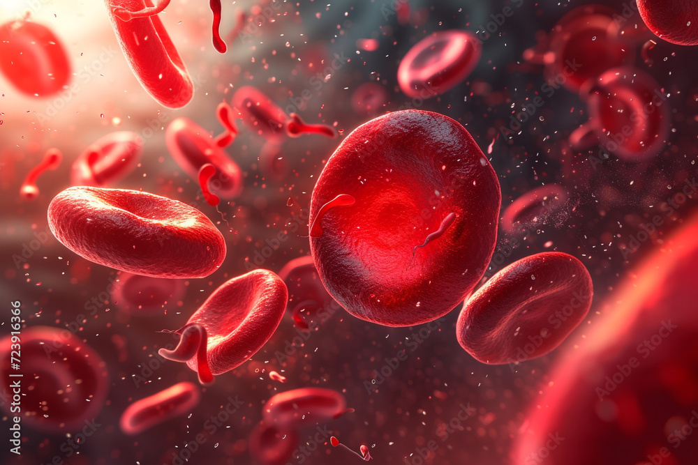 Red blood cells medical background banner. Red blood cells medical background banner.
