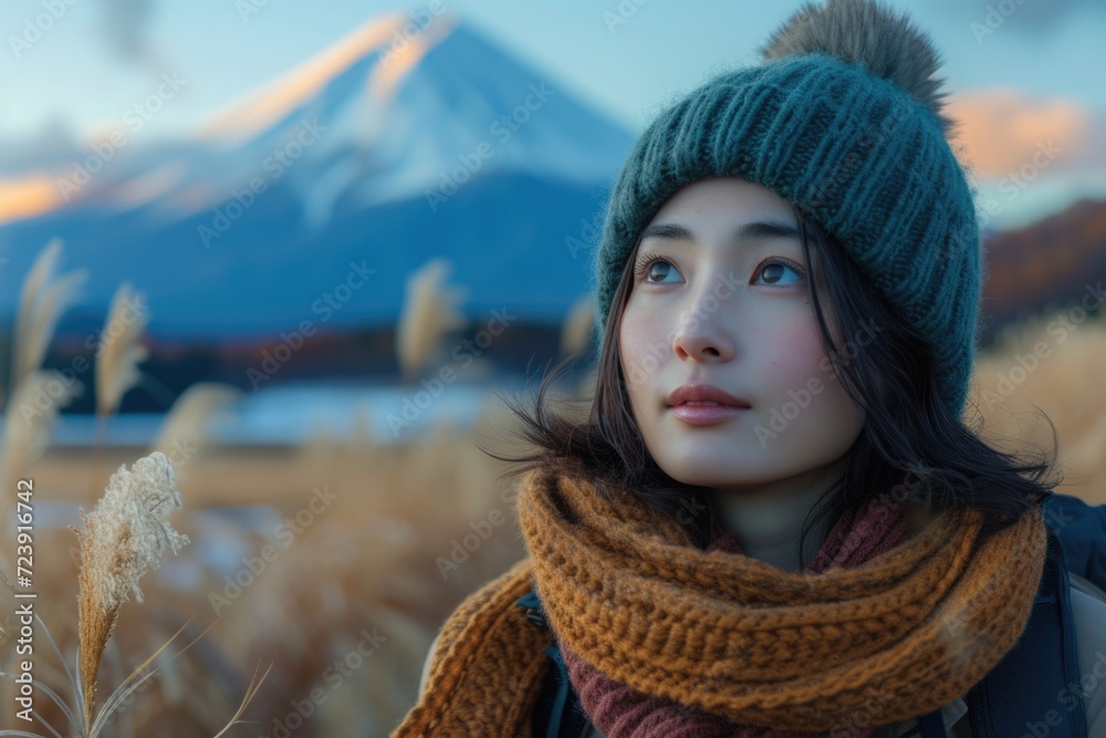 portrait of a woman in winter portrait of a woman in winter