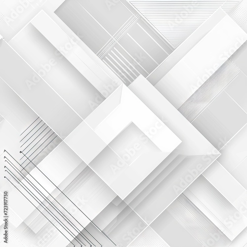 Abstract white and gray line technology modern geometric paper shape subtle background vector design --tile 