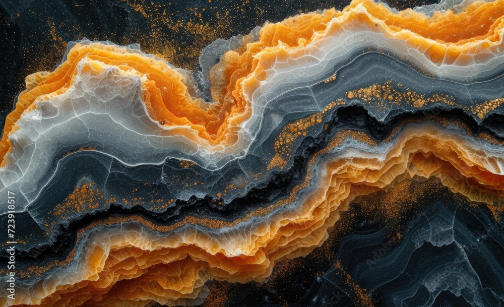 Modern white and yellow painting with a pattern on it, in the style of dark black and light amber, crystalline and geological shapes Modern white and yellow painting with a pattern on it, in the style of dark black and light amber, crystalline and geological shapes