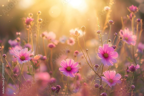 pink cosmos flowers © Umar