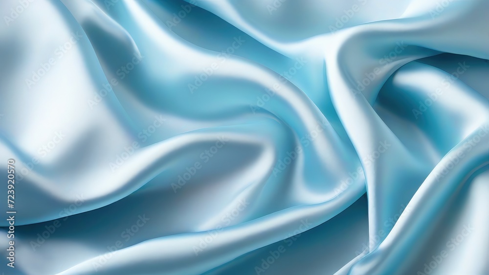 Light blue satin texture that is a light blue silver fabric silk panorama background with a beautiful and natural soft blur pattern Light blue satin texture that is a light blue silver fabric silk panorama background with a beautiful and natural soft blur pattern
