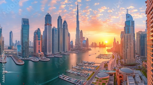 Amazing cityscape of Dubai, United Arab Emirates