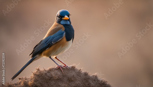 A bird portrait on nature background photo
