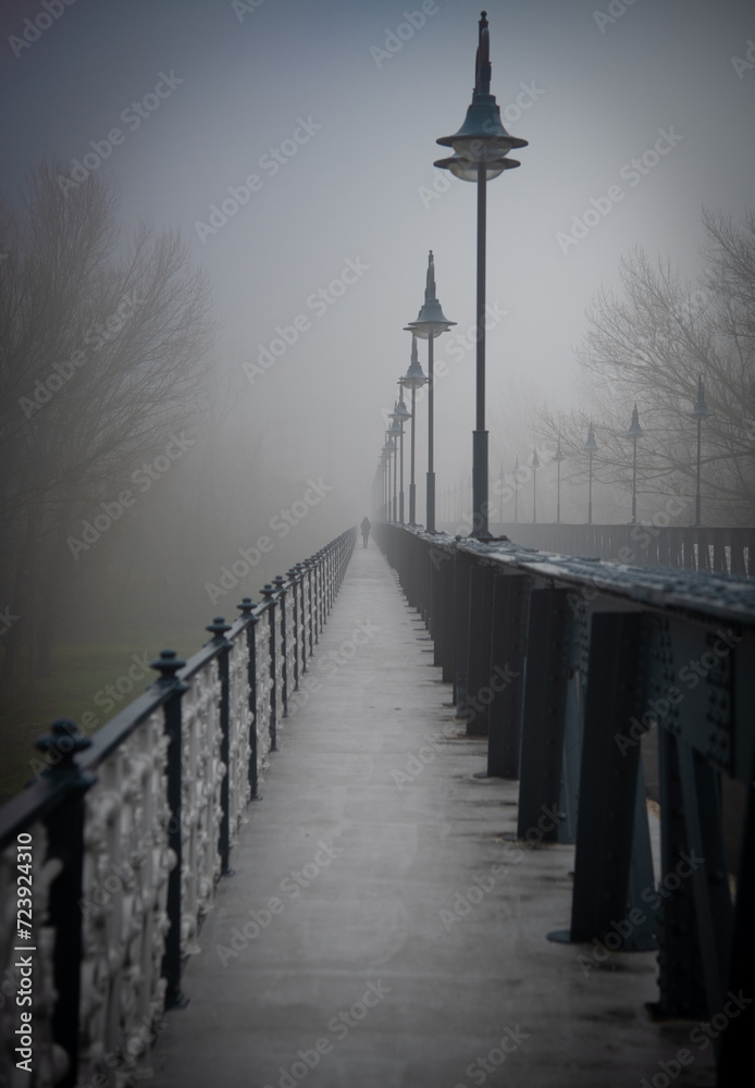 Obraz premium Paseo en la niebla