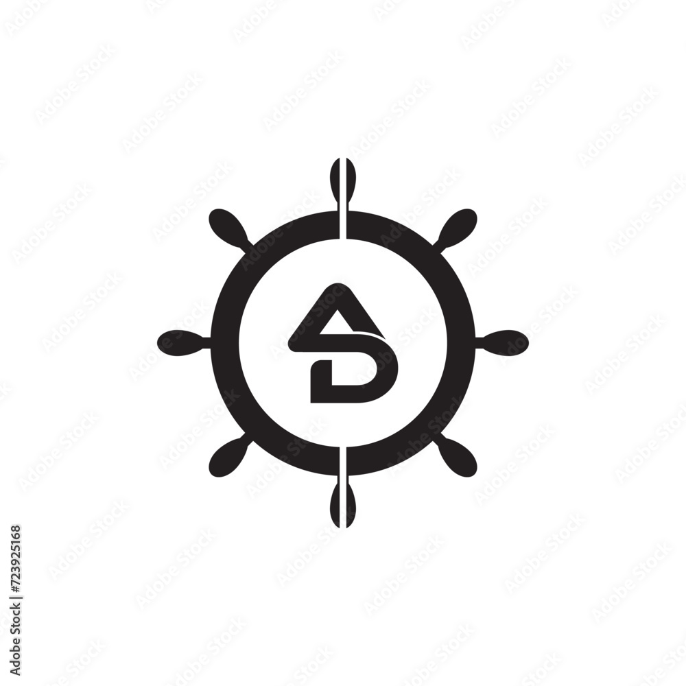 AD Letter Logo Design with Creative Modern Trendy Typography. AD Letter Logo Design with Creative Modern Trendy Typography.