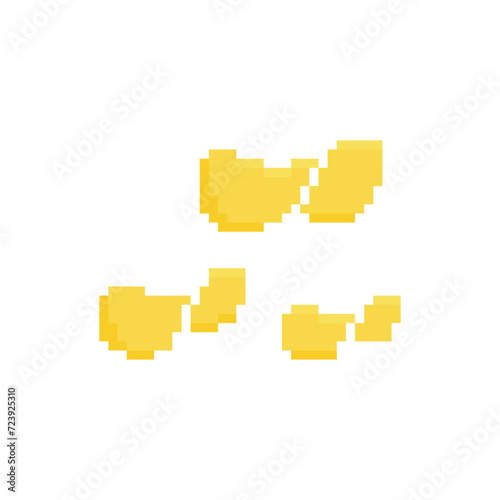potato chips  icon 8 bit, pixel art icon  for game  logo. 