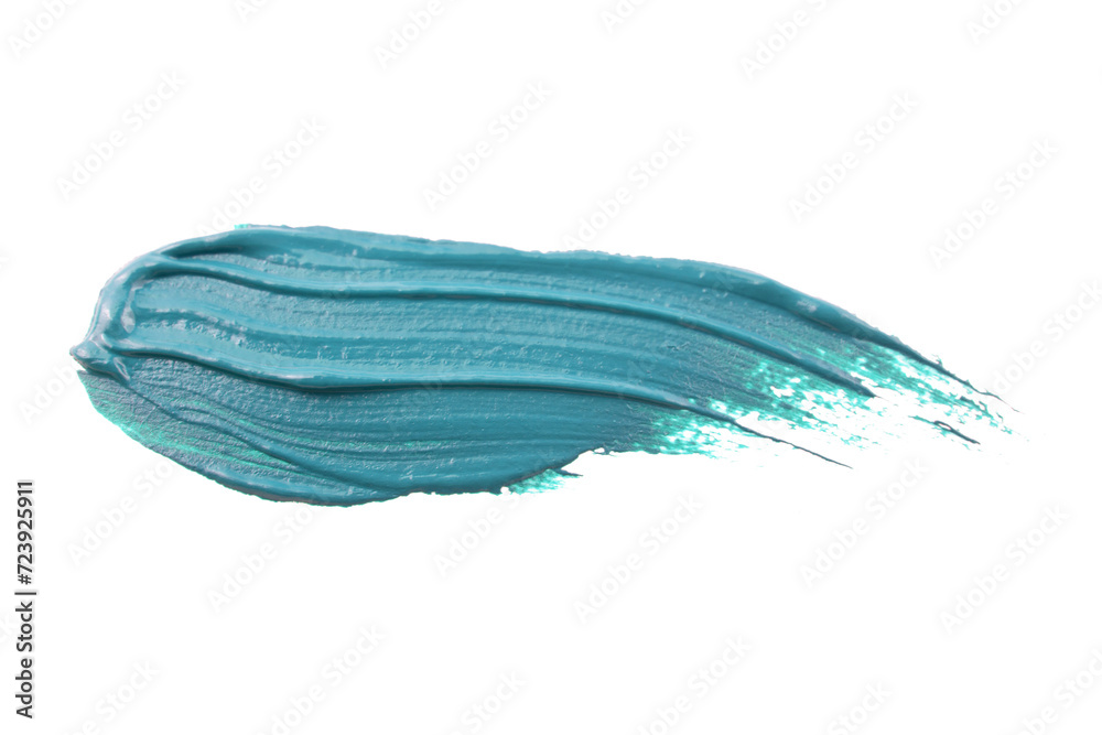 Fototapeta premium paint smear smudge swatch isolated on white background. Cream makeup texture. Colored cosmetic product brush stroke swipe sample