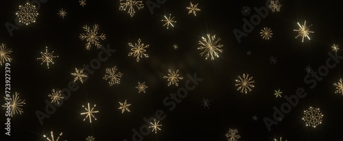 Snowflakes falling for chri...