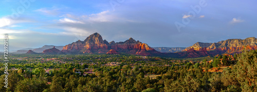 Panoramic View of Sedona, Arizona, at Dusk - 4K Ultra HD Image of Southwest Beauty