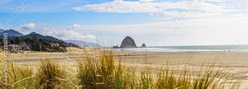 Cannon Beach View from Ecola State Park on a Winter Day - 4K Ultra HD Image of Coastal Beauty in Pacific Northwest USA photo