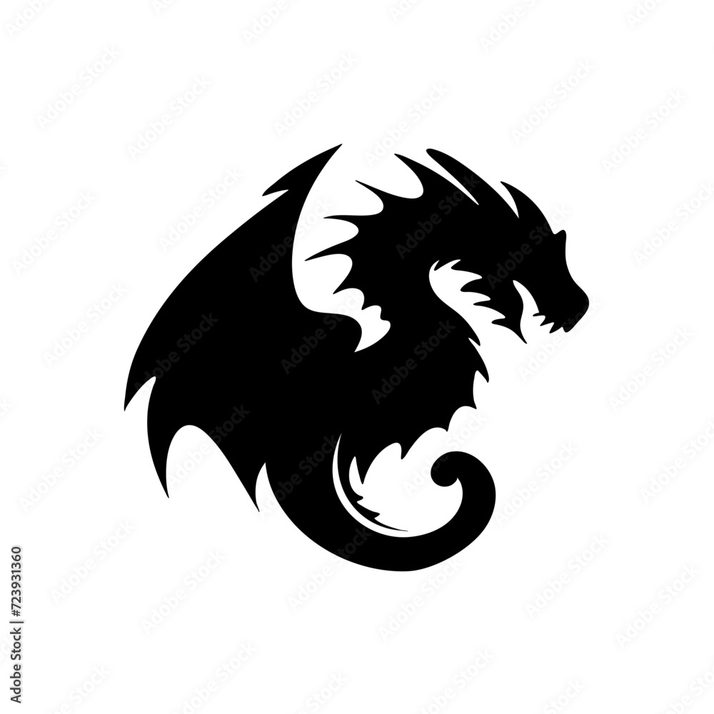 Fototapeta premium Dragon Silhouette
