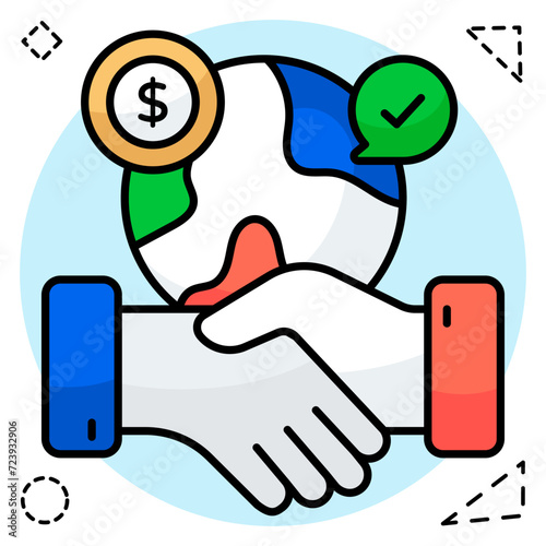 An icon design of global deal