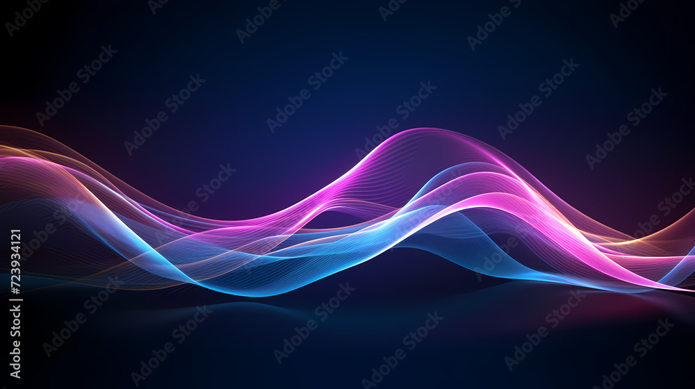 Digital technology blue rhythm wavy lines abstract graphic poster web page ppt background Digital technology blue rhythm wavy lines abstract graphic poster web page ppt background