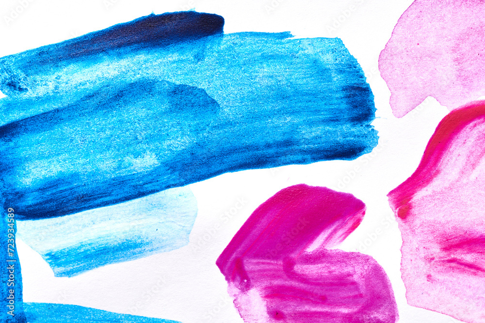 Abstract purple background. Watercolor blots, lines, dots and brush strokes on white paper, print pattern for postcard or clothing Abstract purple background. Watercolor blots, lines, dots and brush strokes on white paper, print pattern for postcard or clothing