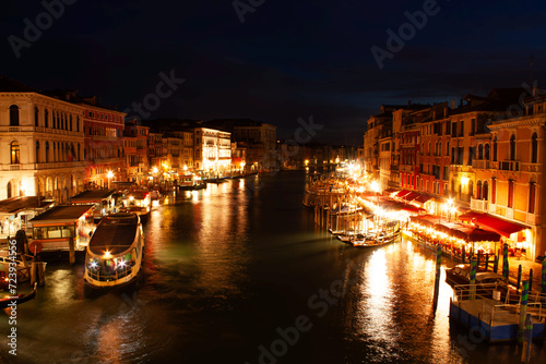 Beautiful view of Venice at night