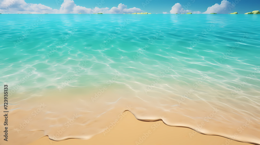 Panoramic natural landscape of beautiful beach Panoramic natural landscape of beautiful beach