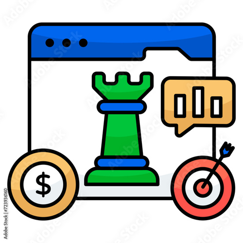 An amazing design icon of web strategy