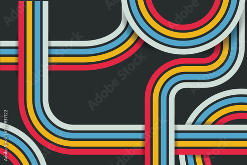 abstract line background with beautiful colors suitable for minimalist, dynamic, retro vintage designs, etc