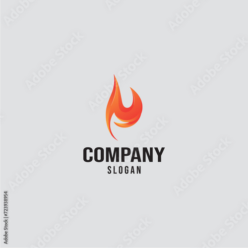 Company logo icon light fire flame vector image. fire logo design. fire company logo minimalist.
