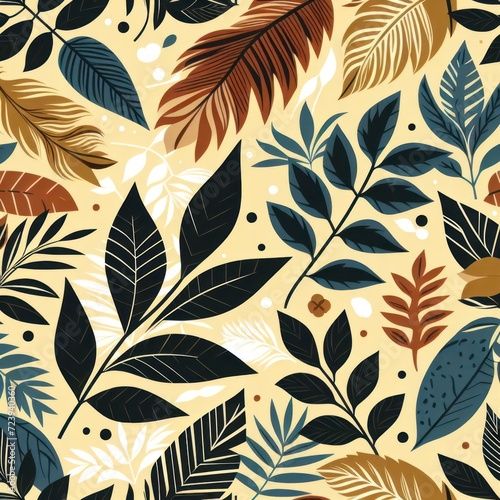seamless pattern with leaves