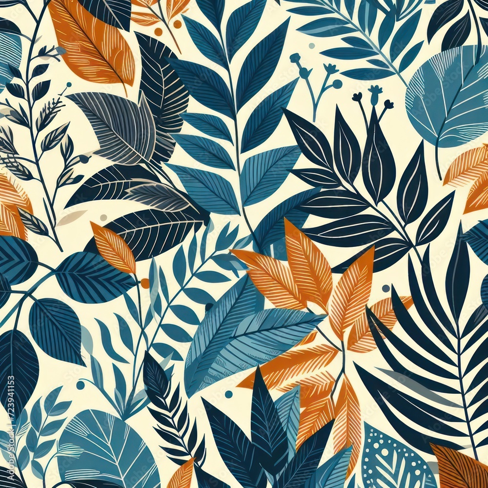 seamless pattern with leaves seamless pattern with leaves
