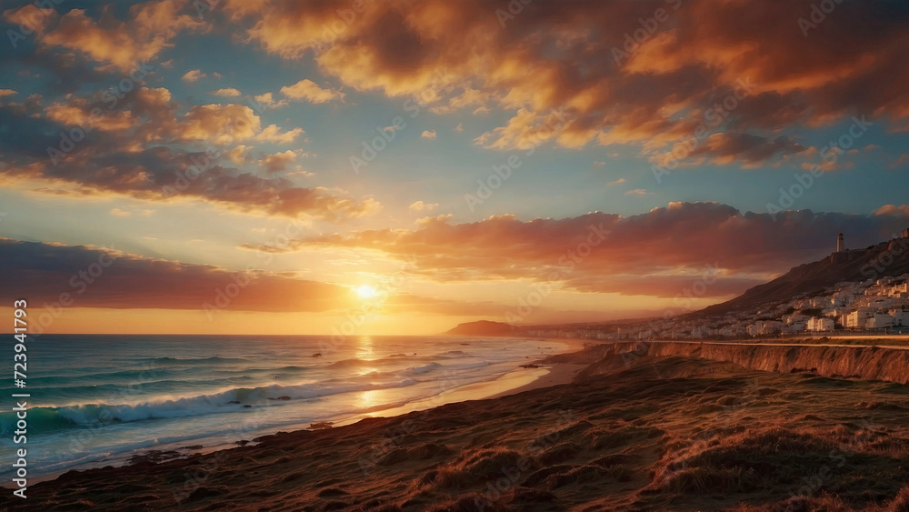Fototapeta premium sunset over the sea