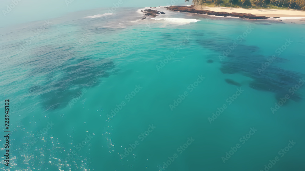 Obraz premium Abstract beautiful beach background with crystal clear water