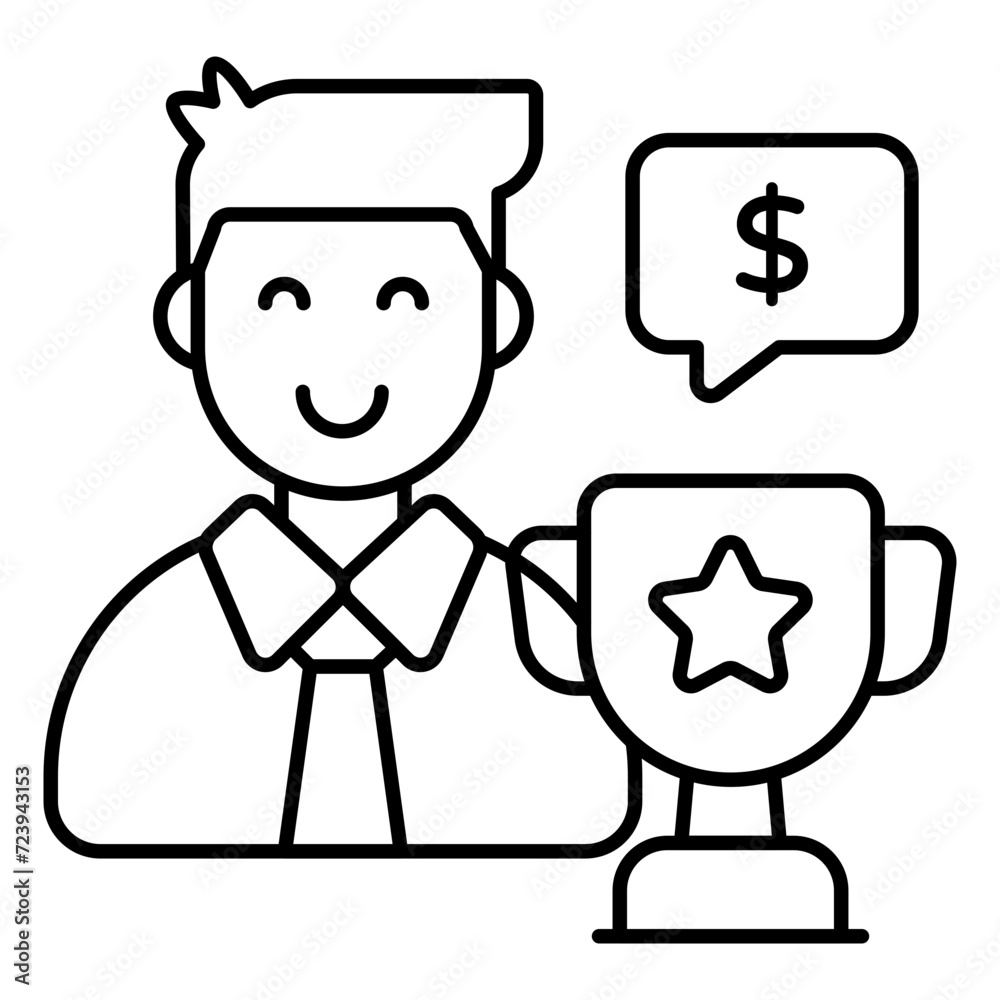 Vector design of business trophy Vector design of business trophy