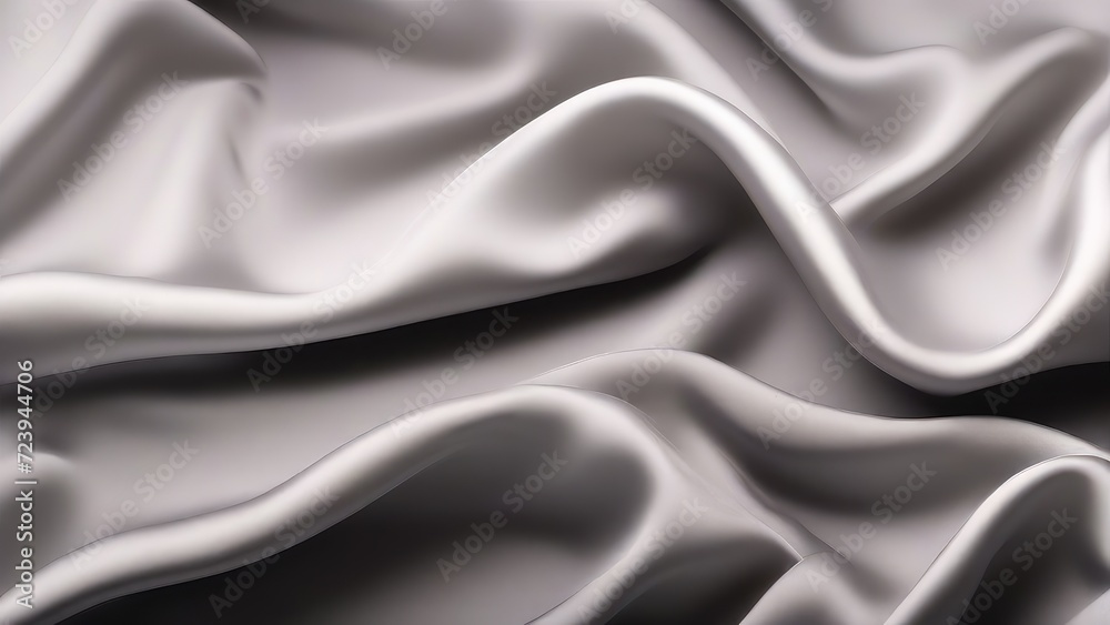 A black satin texture that is a panoramic background of black colored black fabric silk with a beautiful and natural blurred pattern