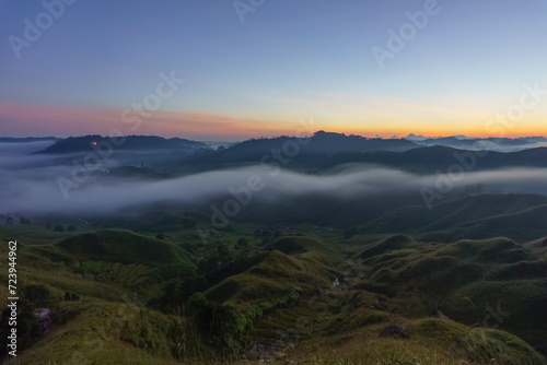 Sunset over Markham Valley in Eastern West Khasi Hills Meghalaya © Handerson