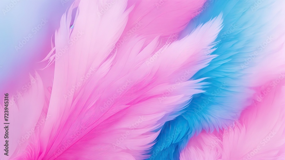Stylish Pink and Blue Soft Feathers Background Stylish Pink and Blue Soft Feathers Background