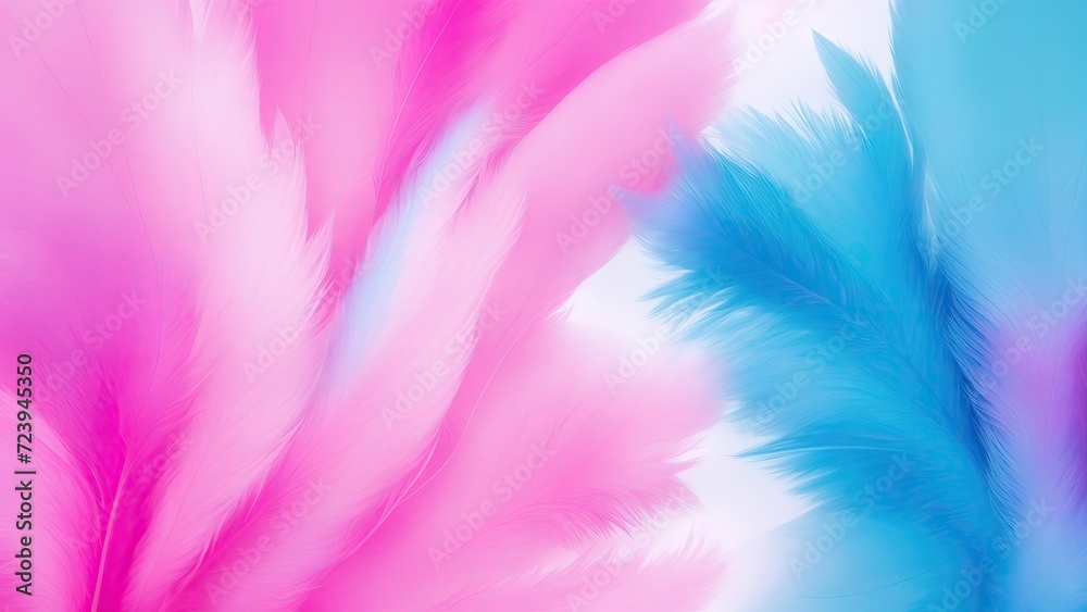 Stylish Pink and Blue Soft Feathers Background Stylish Pink and Blue Soft Feathers Background