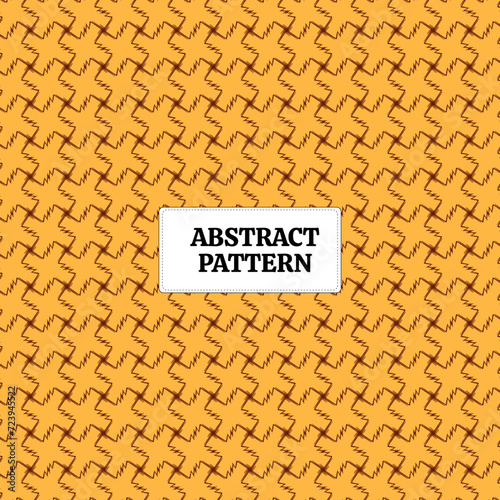 A pattern of orange and beige shapes on a beige background. This asset is suitable for backgrounds, textiles, packaging, stationery, and various design projects