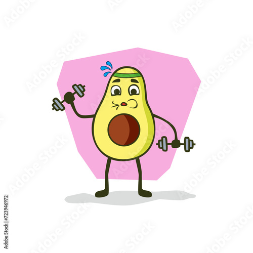 Funny eggplant mascot illustration