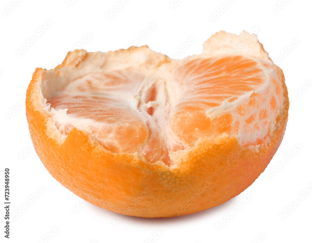 Half of ripe tangerine isolated on white Half of ripe tangerine isolated on white