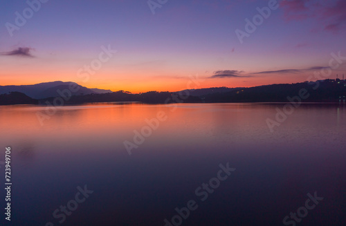 sunset over Umiam Lake Meghalaya SHillong © Handerson